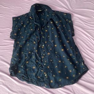 Eddie Bauer women’s tranquil shirt, indigo blue, extra small